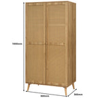 Manila Rattan 2 Door Double Wardrobe