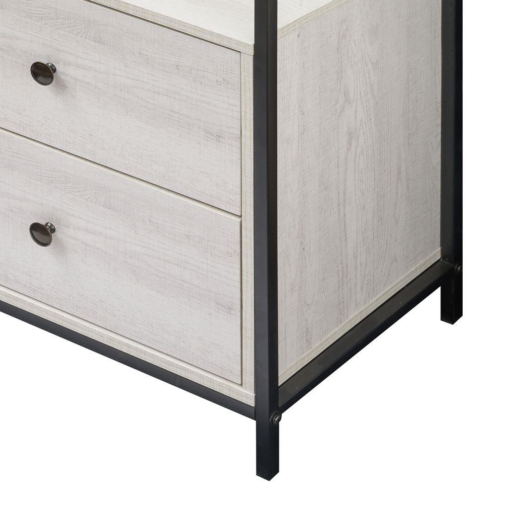 Alva Open Wardrobe Set with 2 Drawers & 4 Shelves