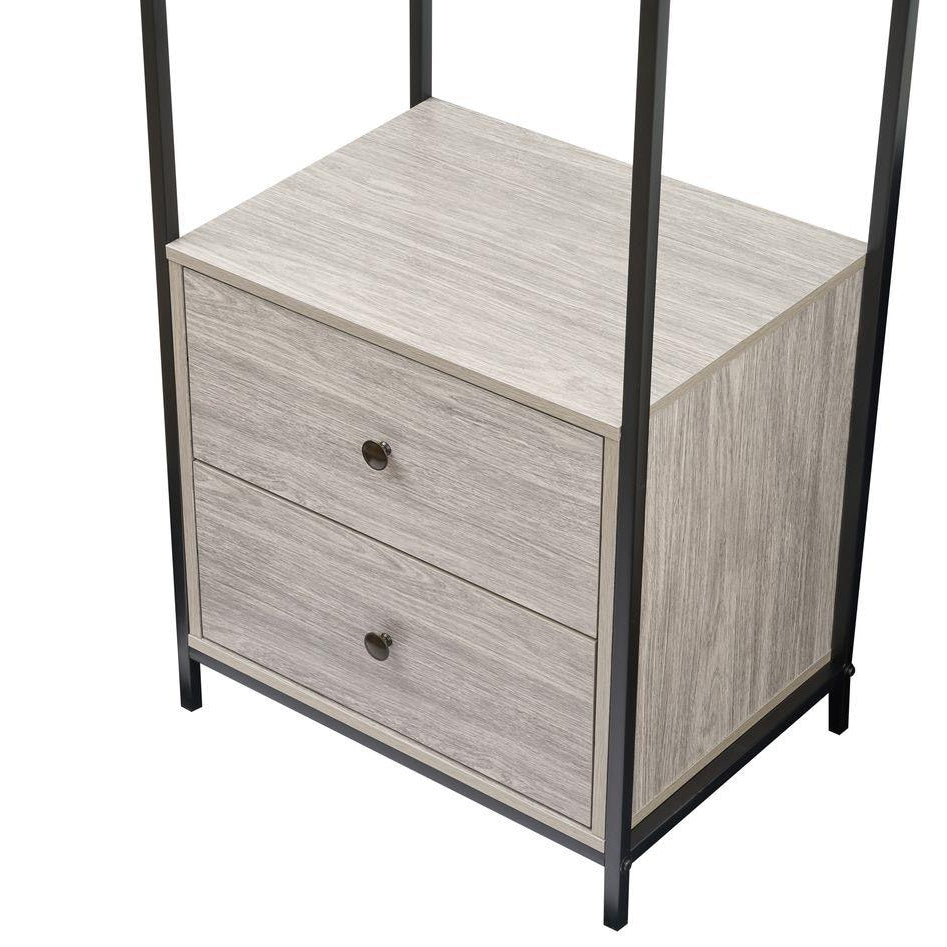 Alva Open Wardrobe with 2 Drawers