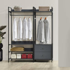 Alva Open Wardrobe Set with 2 Drawers & 4 Shelves
