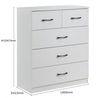 Paddington 3 Door Wardrobe & 3+2 Drawer Chest 4 Piece Bedroom Set