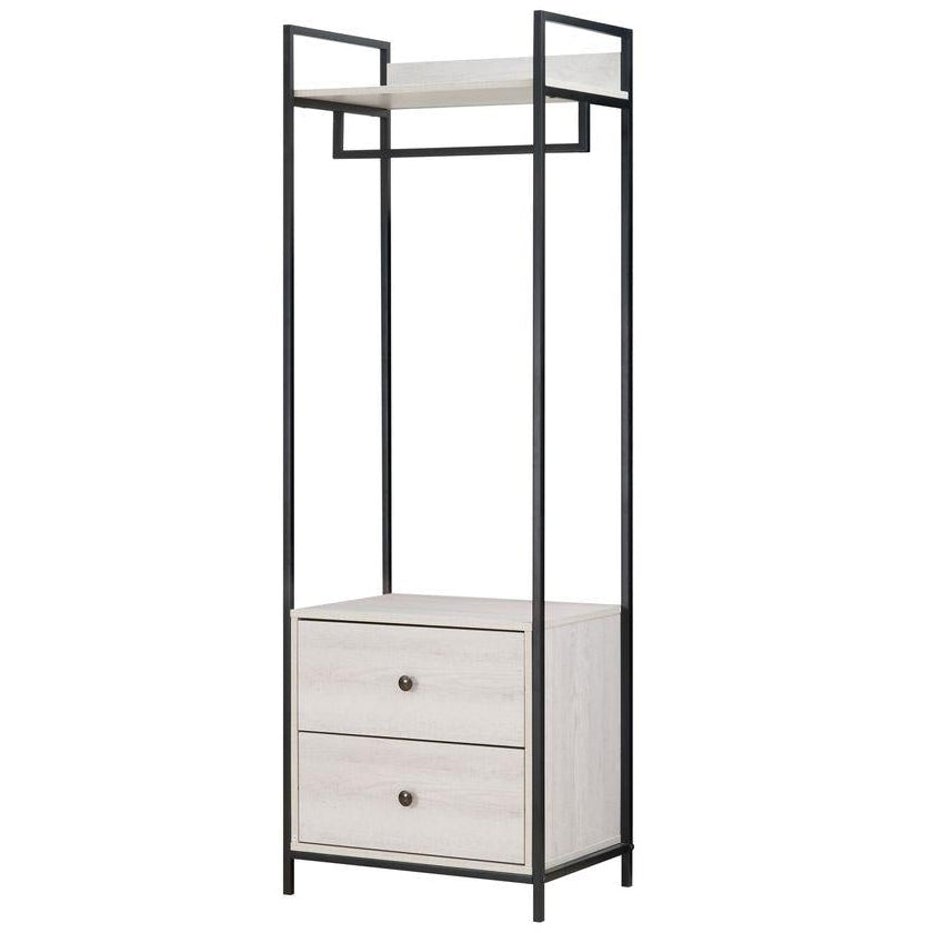 Alva Open Wardrobe Set with 2 Drawers & 4 Shelves