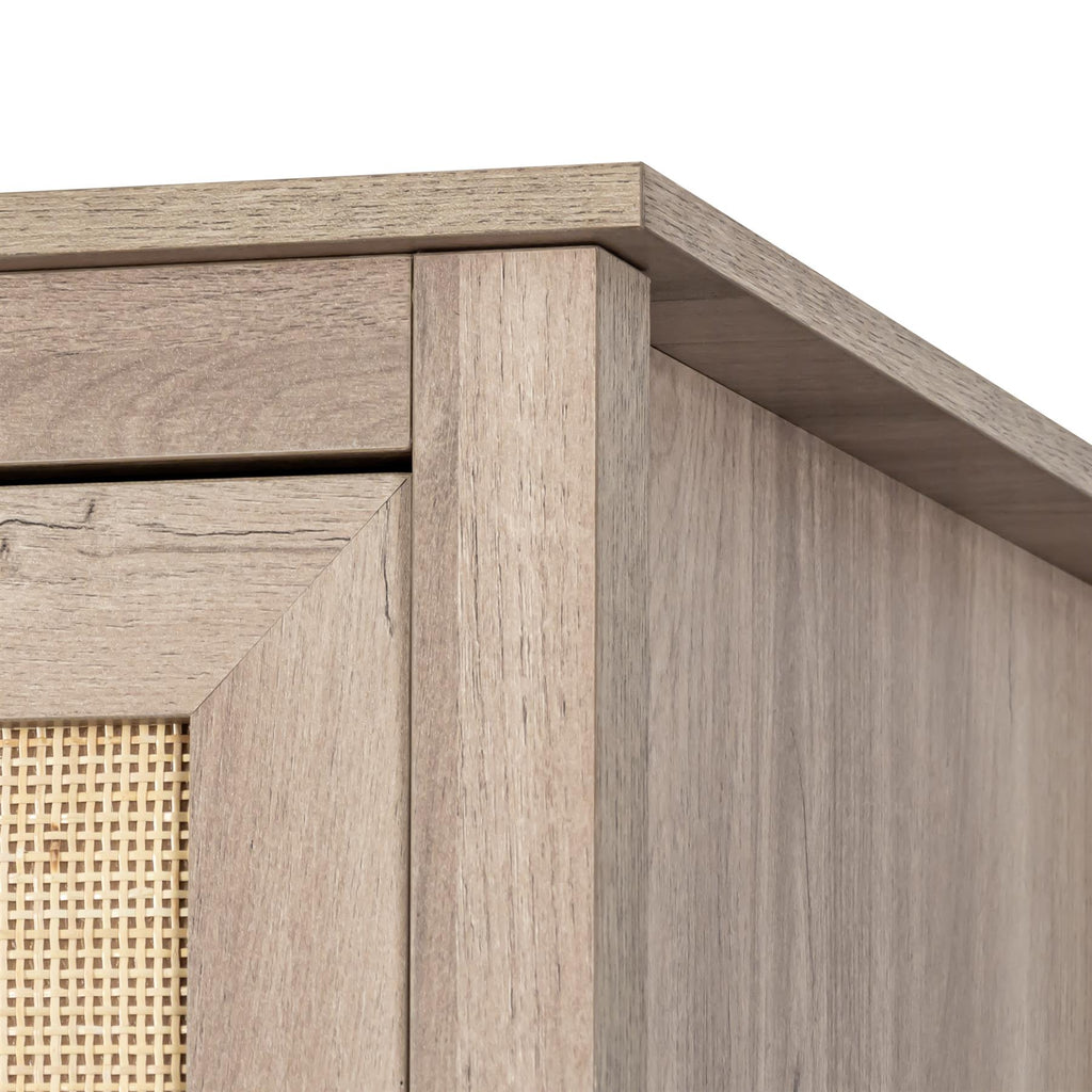 Willow Rattan 2 Door Wardrobe 3 Piece Bedroom Set
