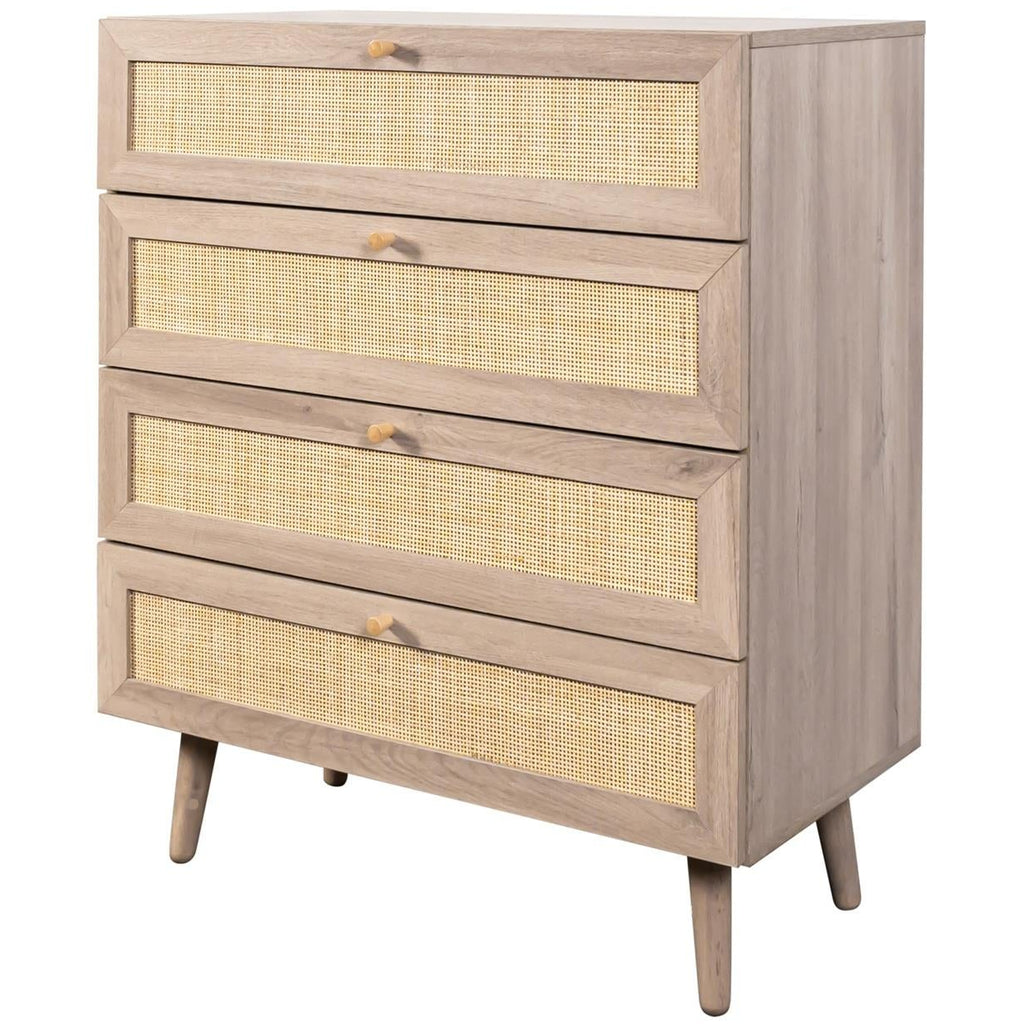 Willow Rattan 3 Door Wardrobe 3 Piece Bedroom Set