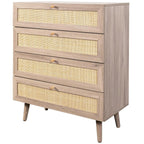 Willow Rattan 2 Door Wardrobe 3 Piece Bedroom Set
