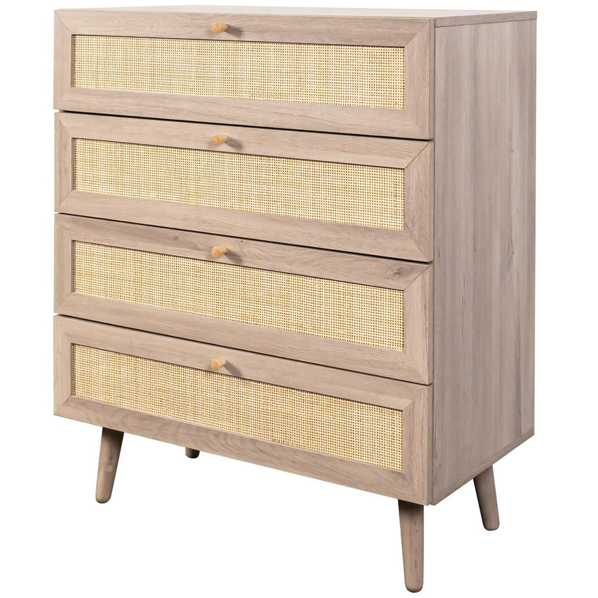 Willow Rattan 2 Door Wardrobe 3 Piece Bedroom Set