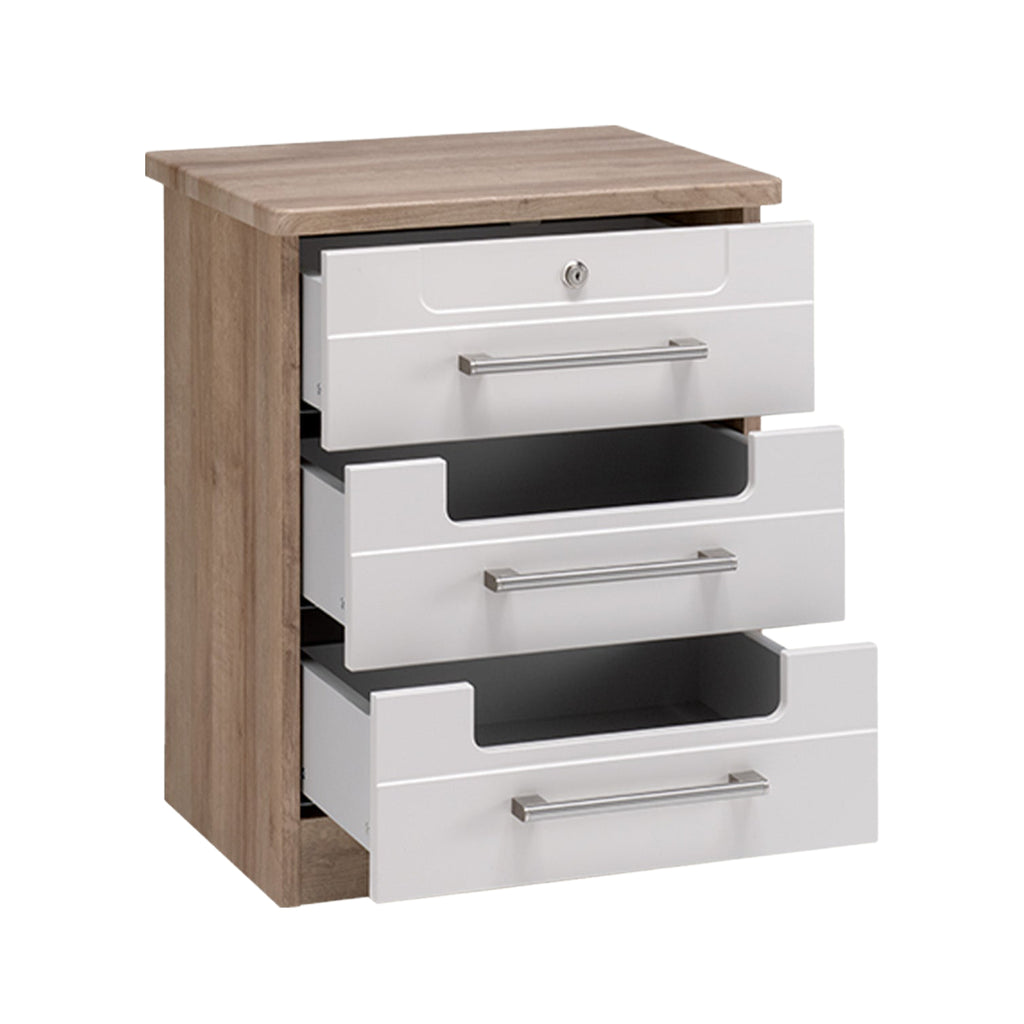 Astor 3 Drawer Bedside Table