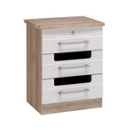 Astor 3 Drawer Bedside Table