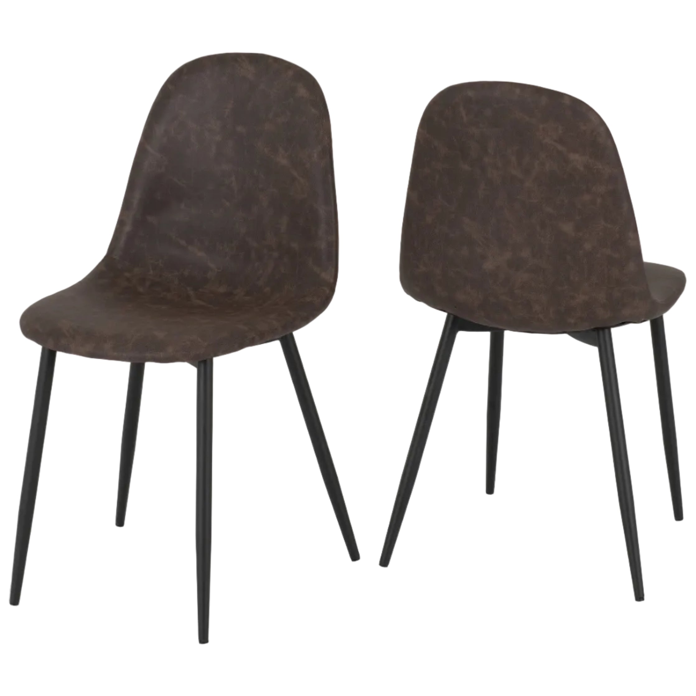 Pair of Athens Faux Leather Dining Chairs