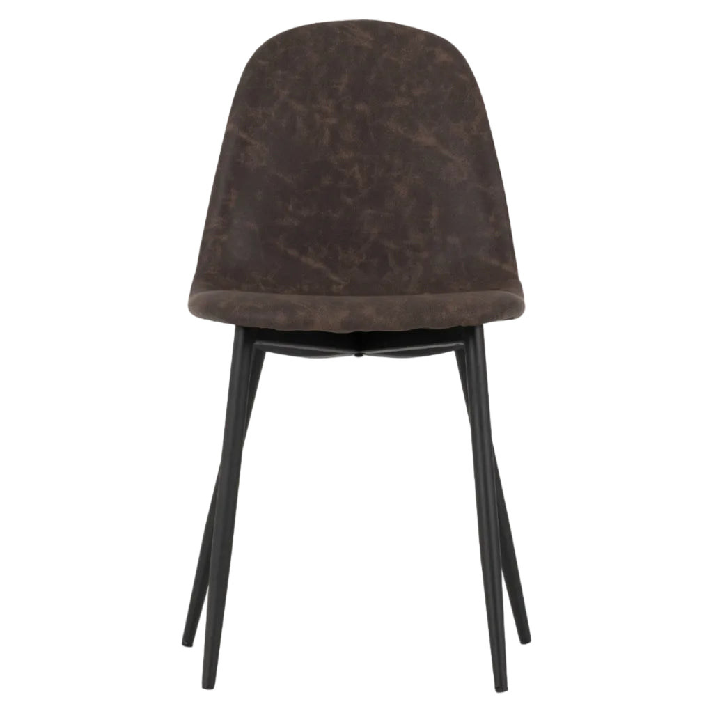 Pair of Athens Faux Leather Dining Chairs