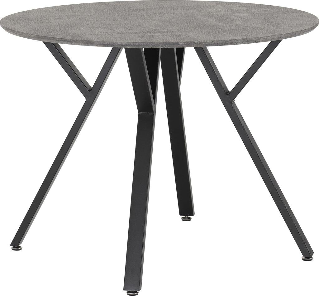 Athens Round Dining Table 4 Faux Leather Dining Chairs