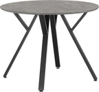 Athens Round Dining Table 4 Faux Leather Dining Chairs