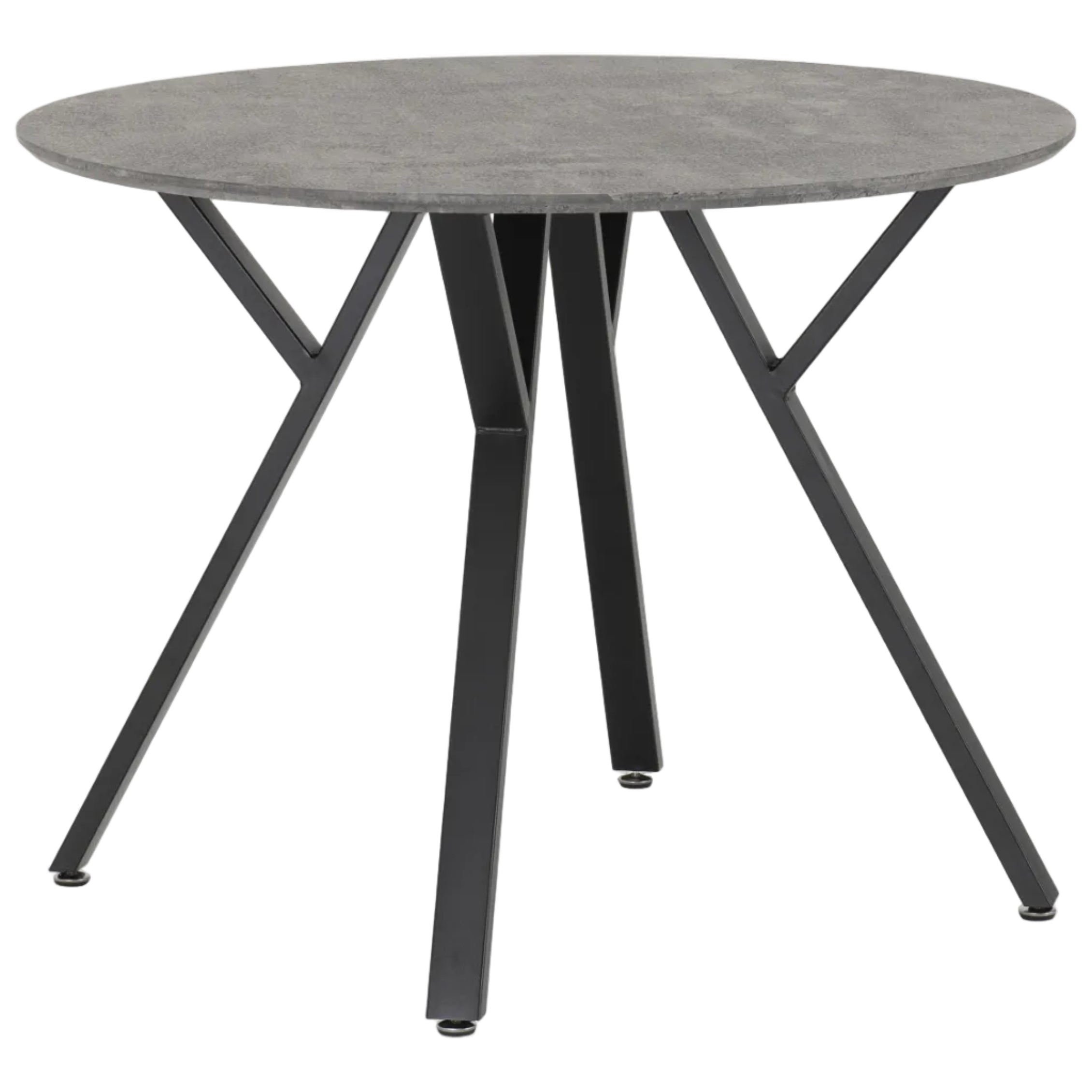 Athens Round Dining Table with 4 Lukas Velvet Dining Chairs