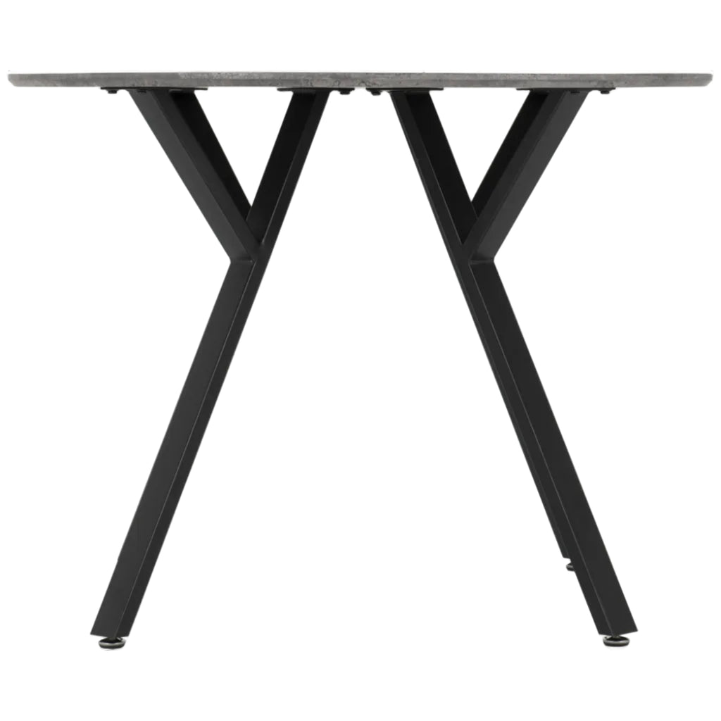 Athens Round Dining Table 4 Faux Leather Dining Chairs