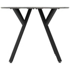 Athens Round Dining Table 4 Faux Leather Dining Chairs