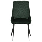 Athens Dining Table with 4 Avery Velvet Dining Chairs