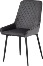 Athens Dining Table with 4 Avery Velvet Dining Chairs