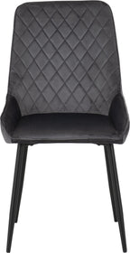 Athens Dining Table with 4 Avery Velvet Dining Chairs