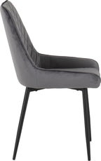 Athens Dining Table with 4 Avery Velvet Dining Chairs