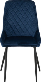 Athens Dining Table with 4 Avery Velvet Dining Chairs