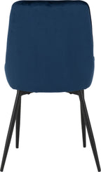 Quebec Wave Edge Dining Table with 4 Avery Velvet Dining Chairs