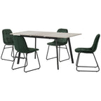 Avery Extending Dining Table with 4 Lukas Velvet Dining Chairs