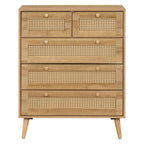 Manila Rattan 3+2 Drawer Chest of Drawers