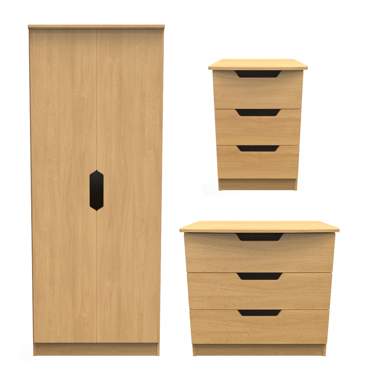 Bella Modern Oak Bedroom Set 1