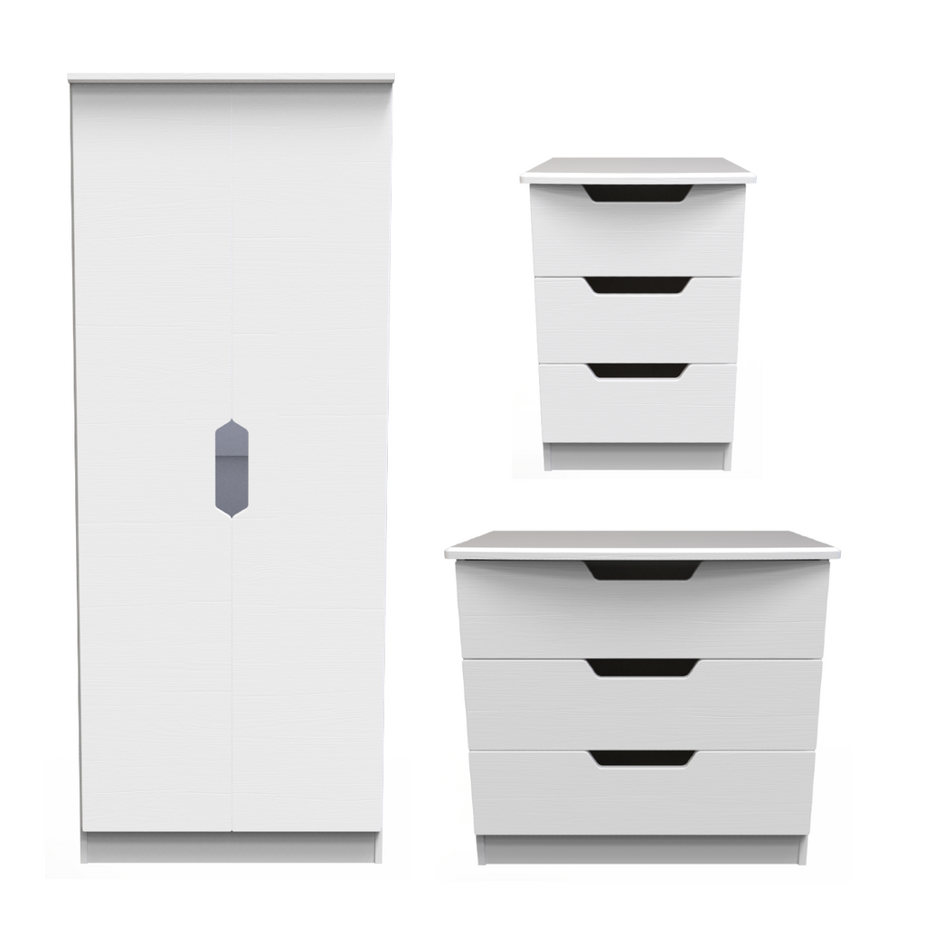 Bella White Ash Bedroom Set 1