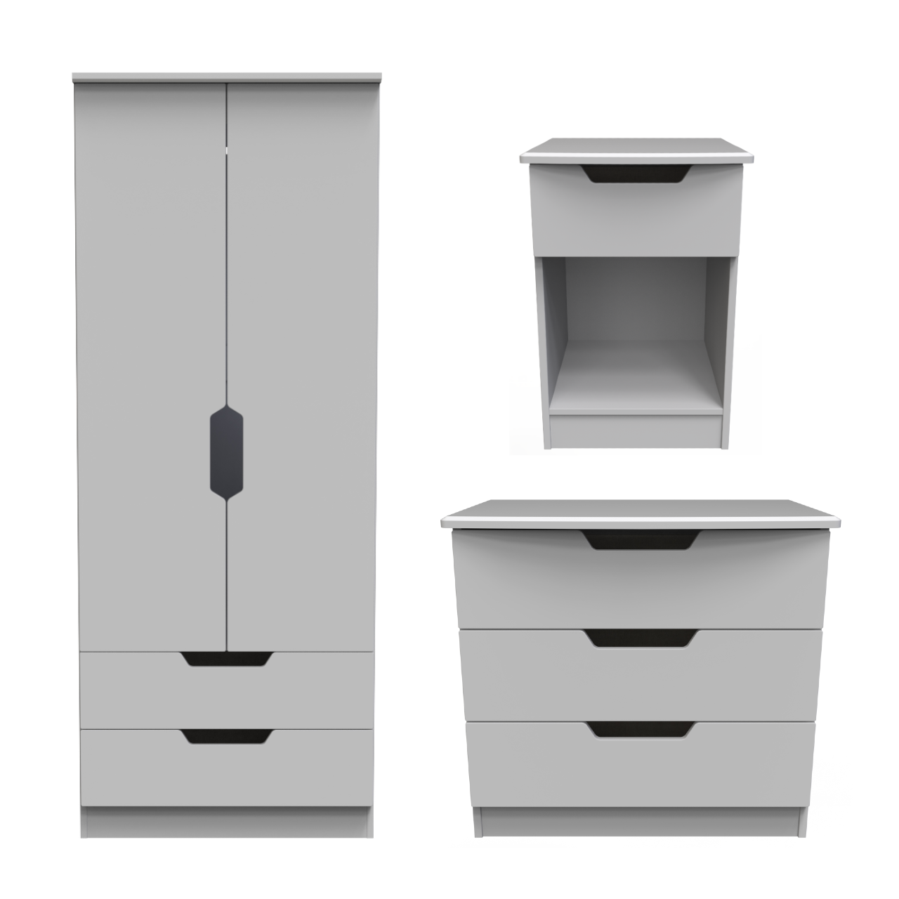 Bella Grey Matt Bedroom Set 2
