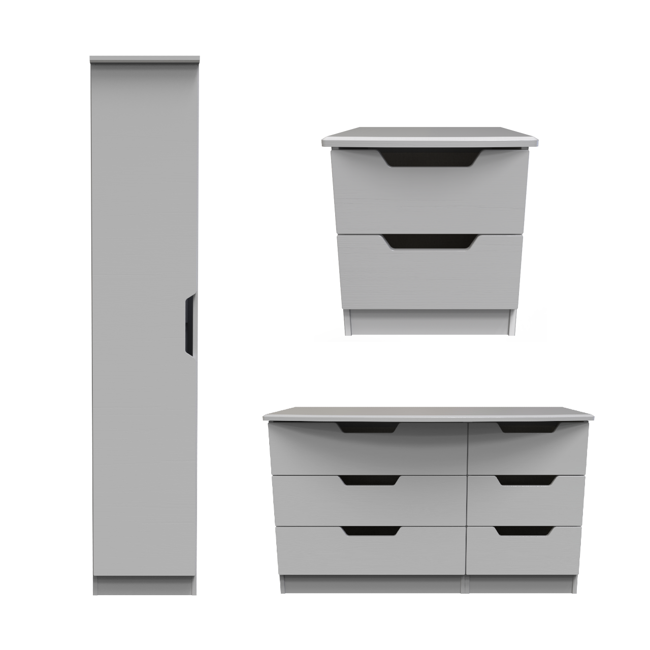 Bella Grey Ash Bedroom Set 3