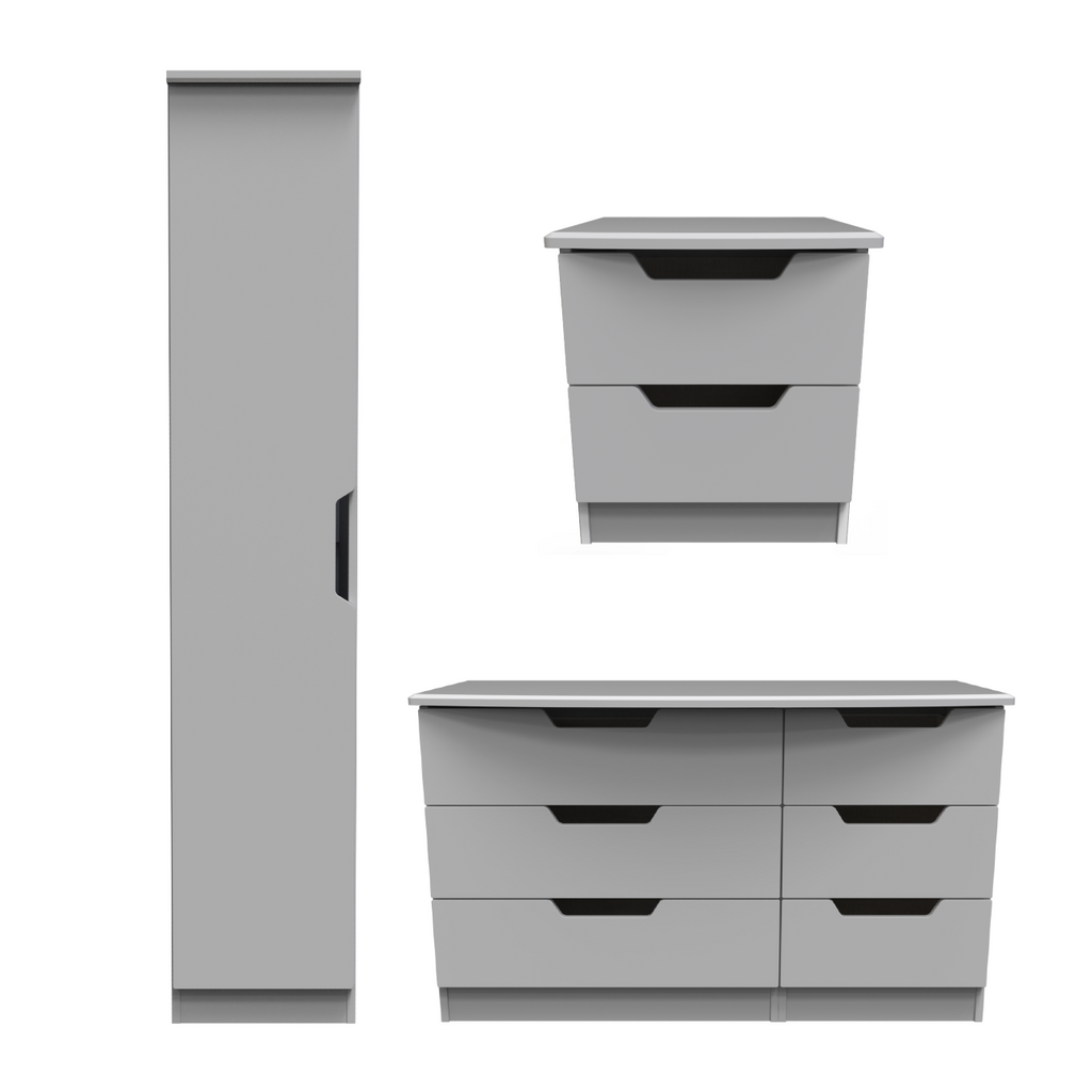 Bella Grey Matt Bedroom Set 3