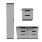 Bella Grey Matt Bedroom Set 3