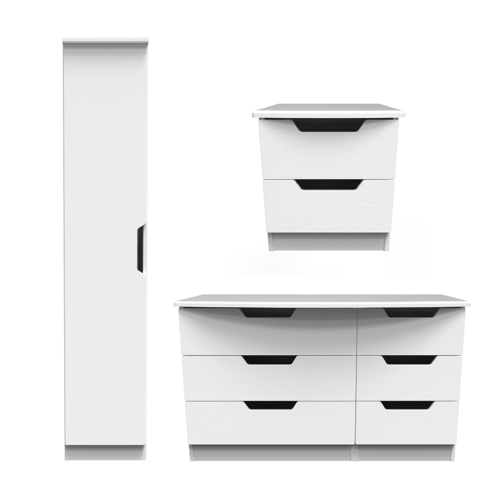 Bella White Ash Bedroom Set 3