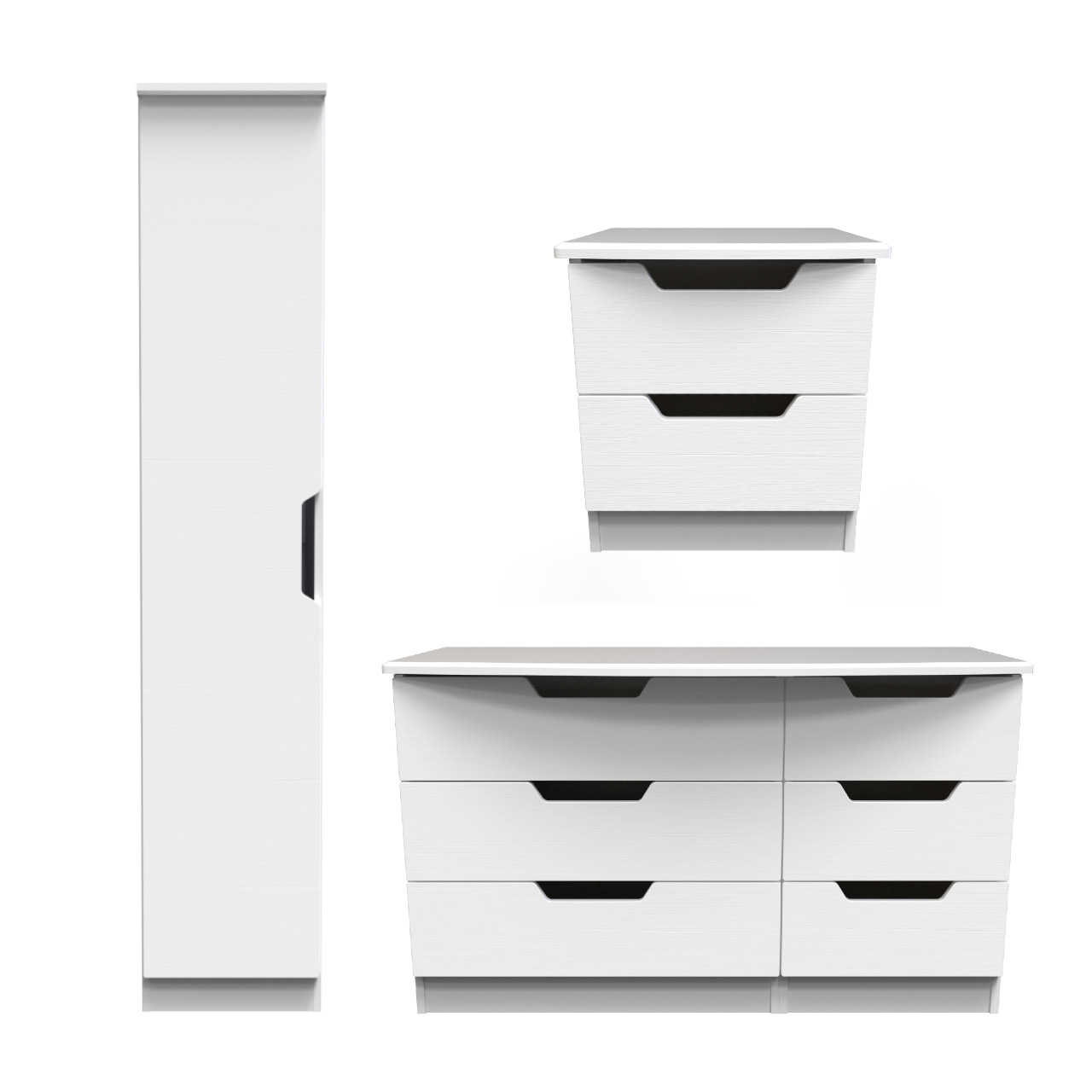 Bella White Ash Bedroom Set 3