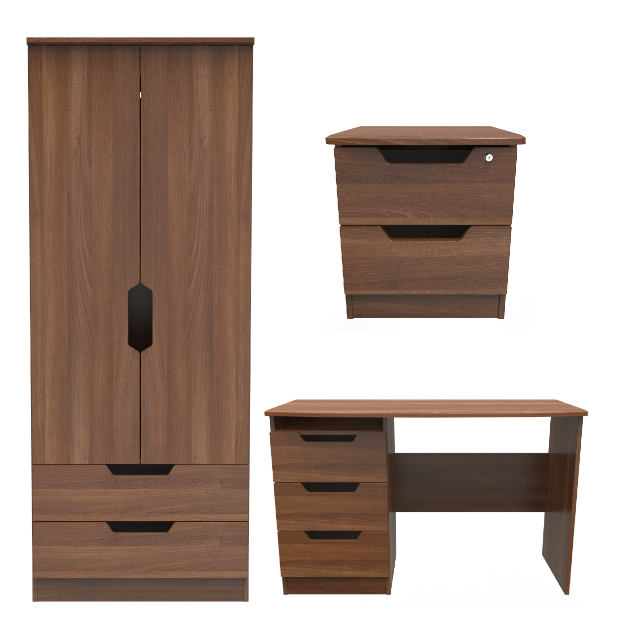Bella Noche Walnut Bedroom Set 4