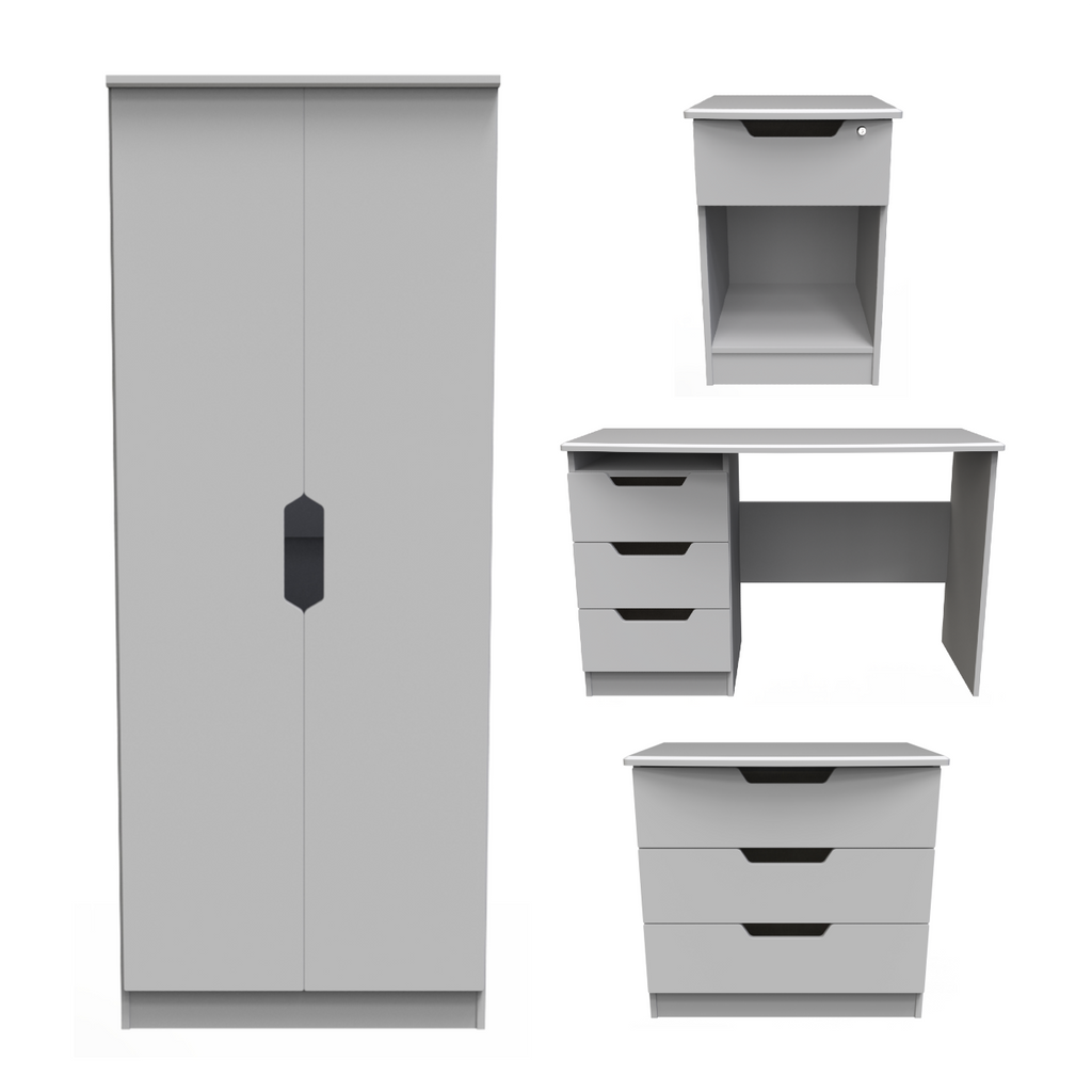 Bella Grey Matt Bedroom Set 5