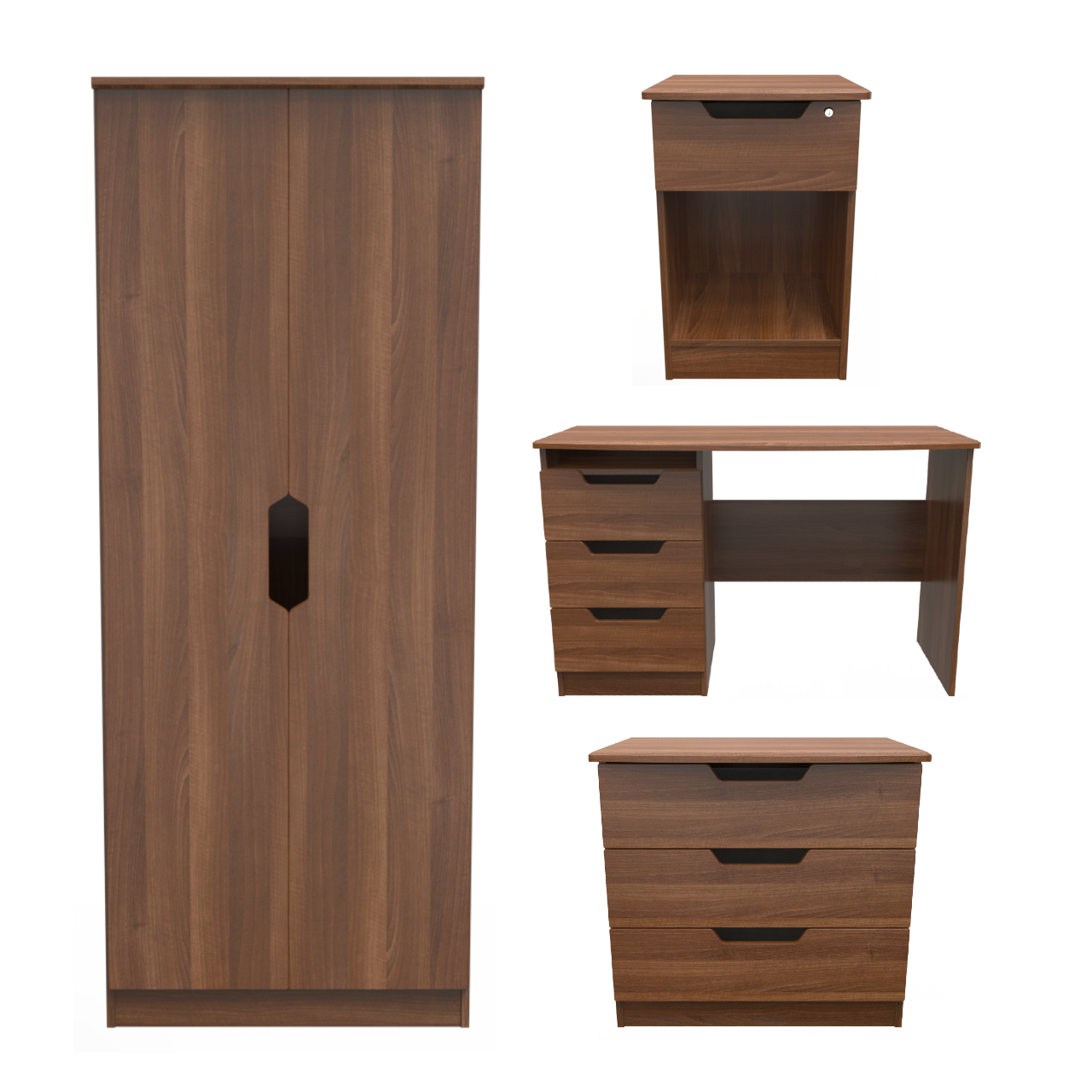 Bella Noche Walnut Bedroom Set 5
