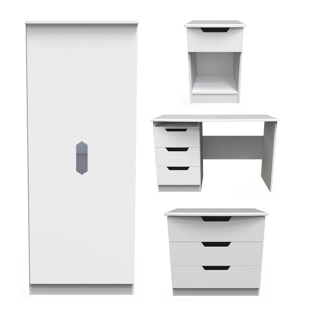Bella White Ash Bedroom Set 5
