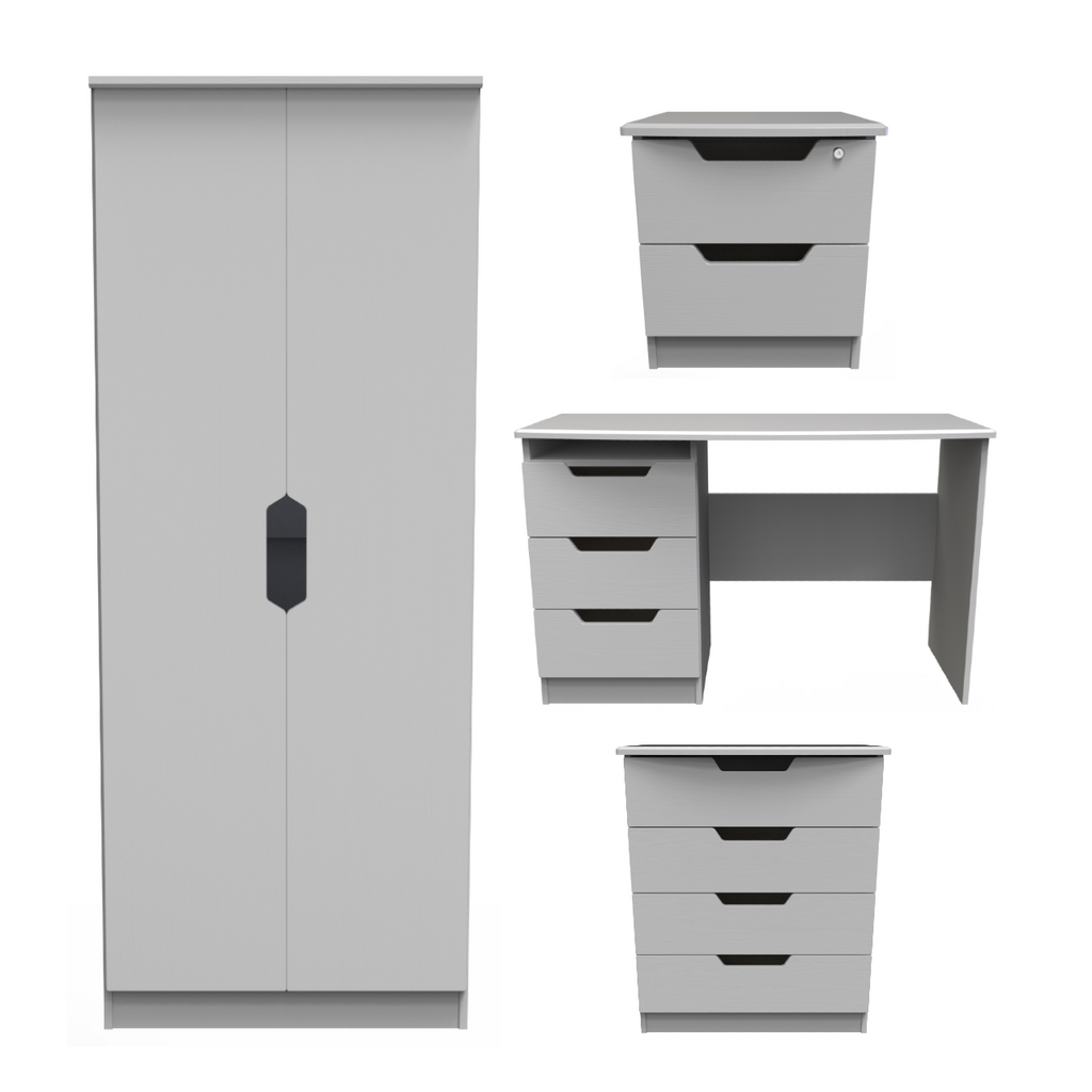 Bella Grey Ash Bedroom Set 6