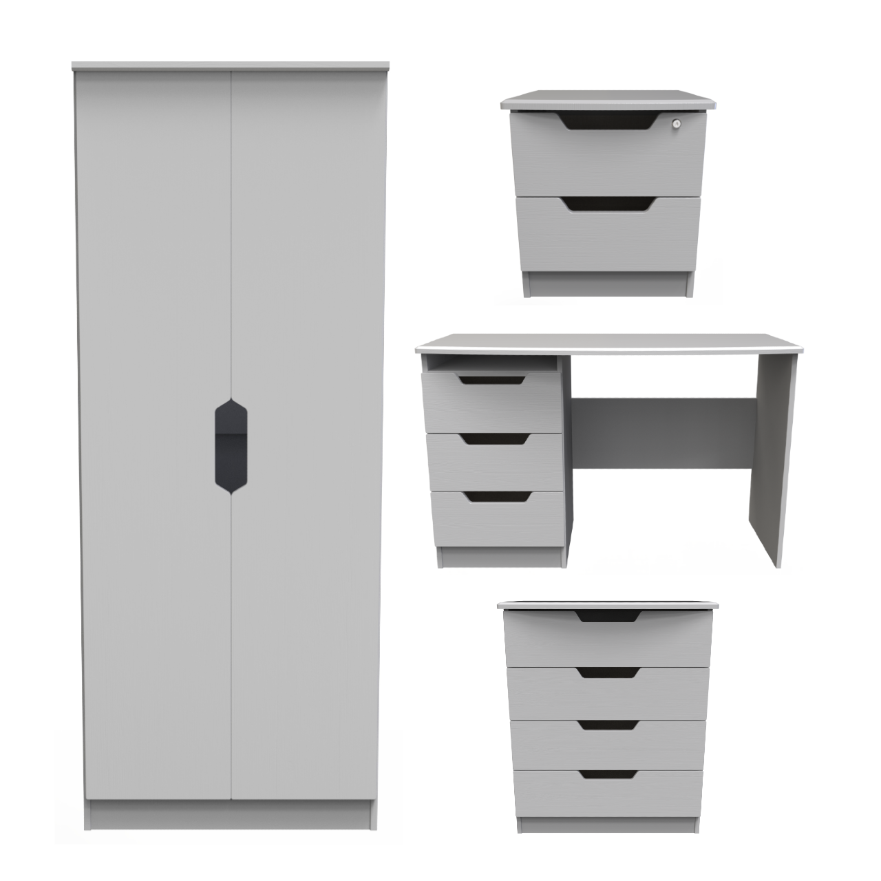 Bella Grey Ash Bedroom Set 6