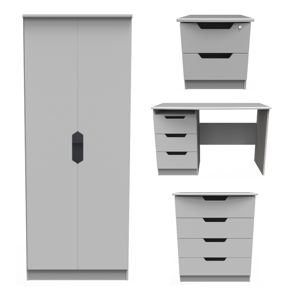 Bella Grey Matt Bedroom Set 6
