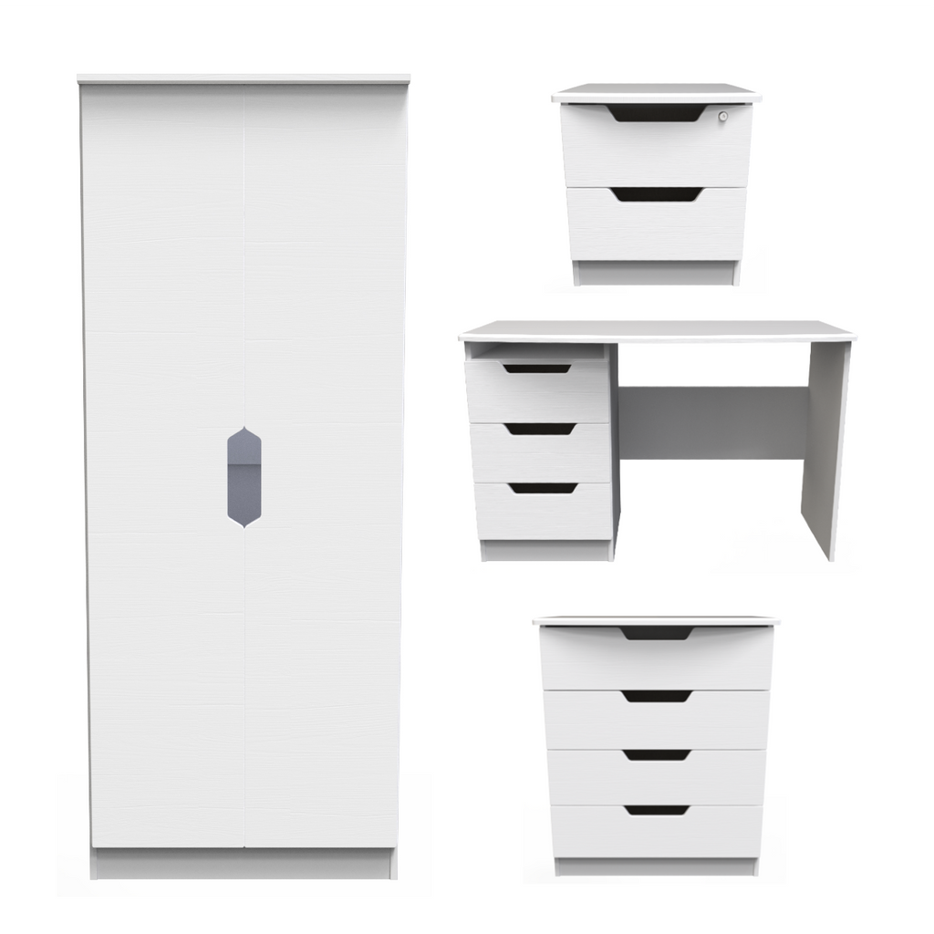 Bella White Ash Bedroom Set 6