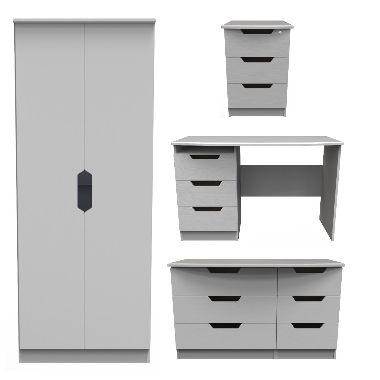 Bella Grey Ash Bedroom Set 7