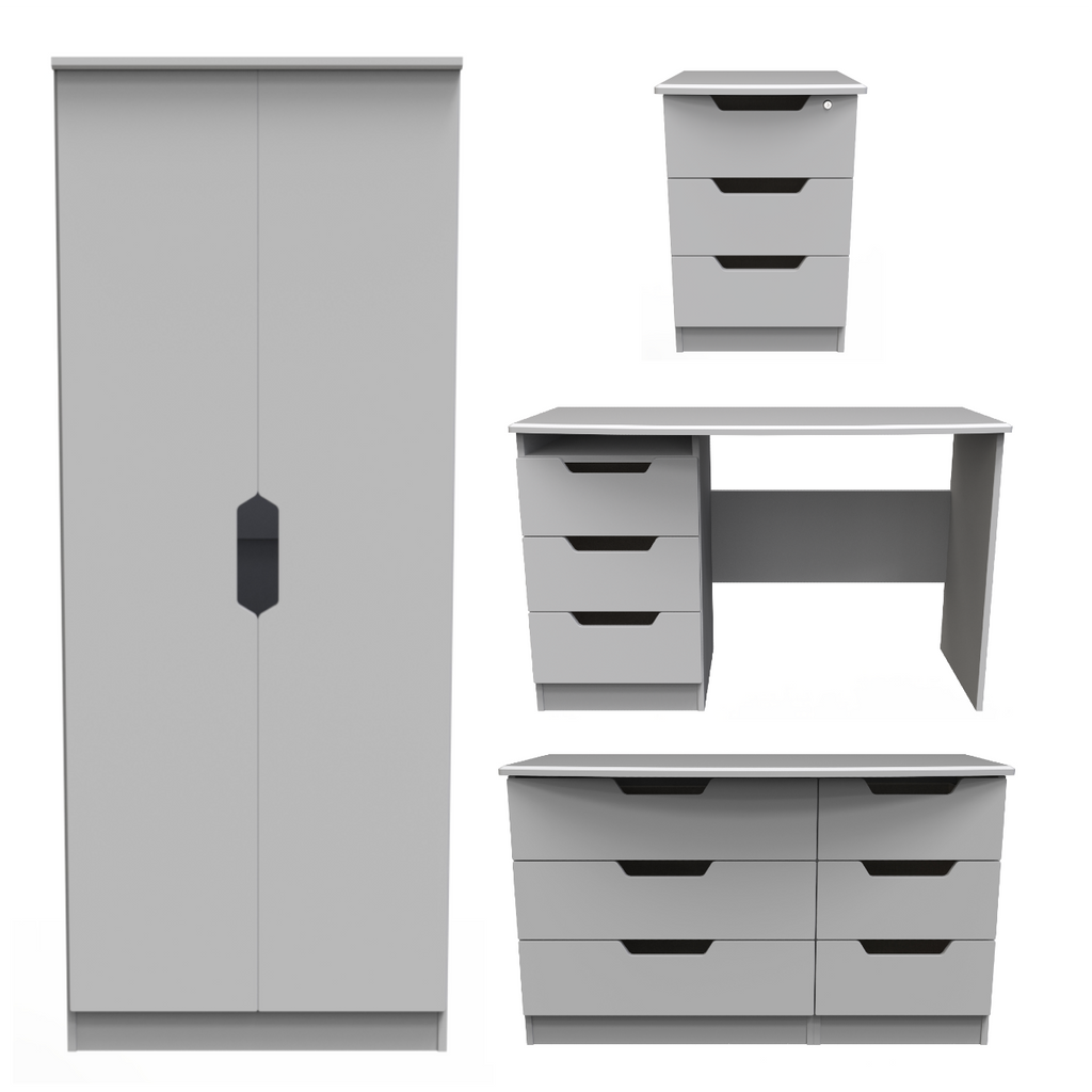Bella Grey Matt Bedroom Set 7