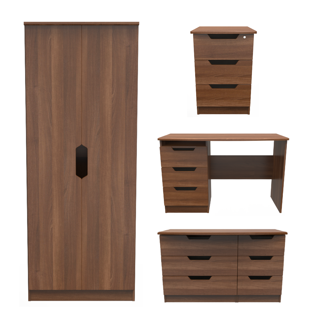Bella Noche Walnut Bedroom Set 7