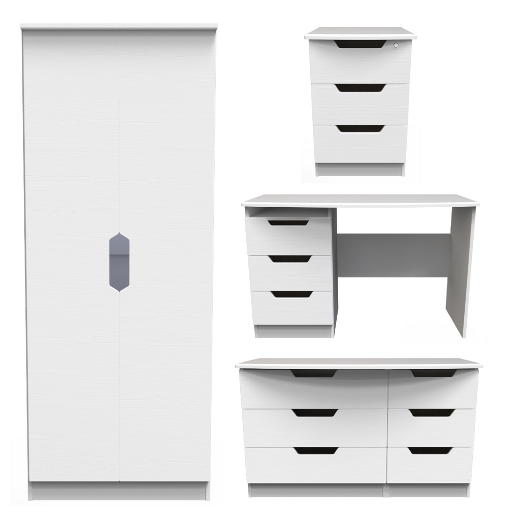 Bella White Ash Bedroom Set 7