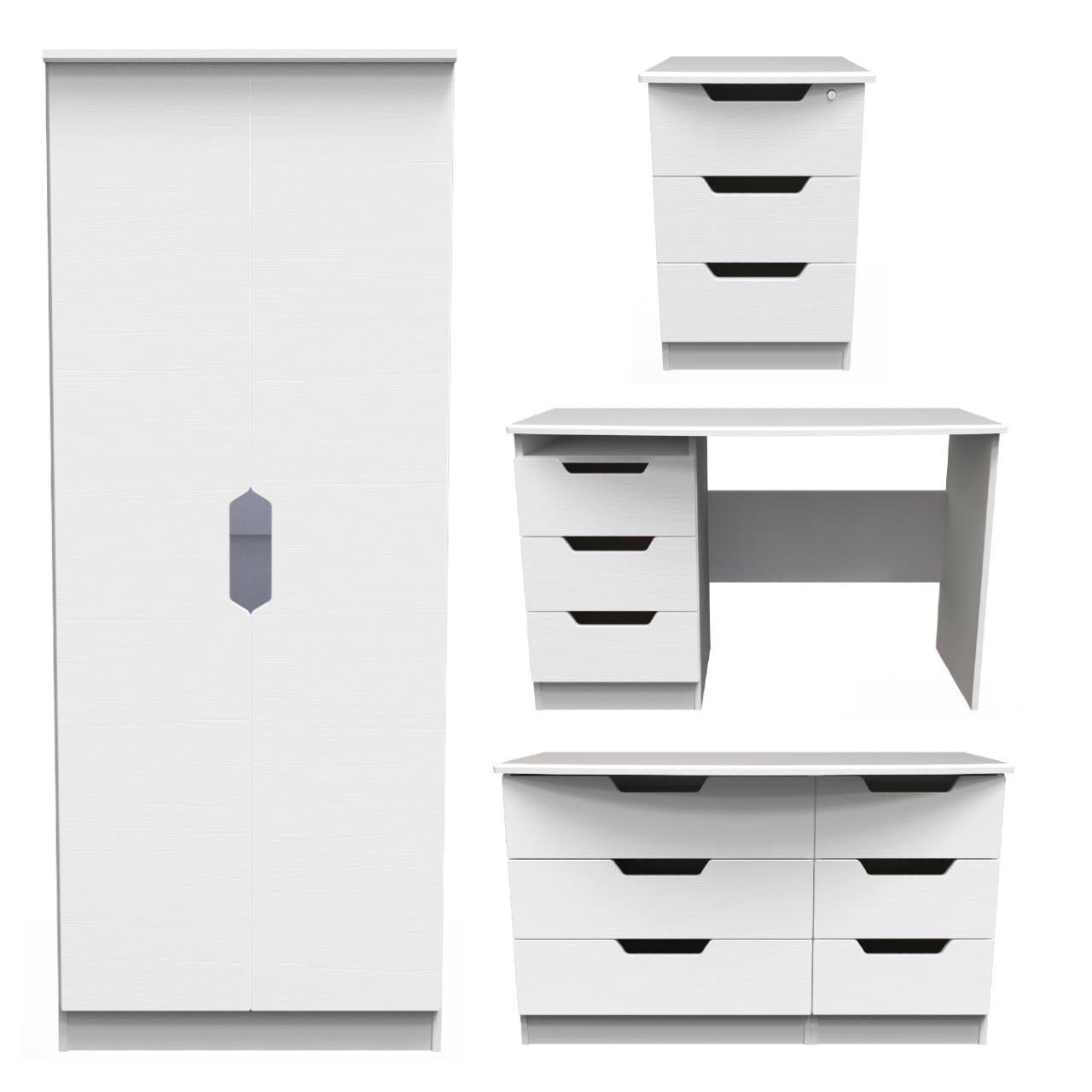Bella White Ash Bedroom Set 7