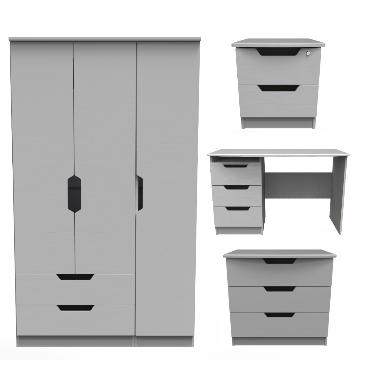 Bella Grey Ash Bedroom Set 8
