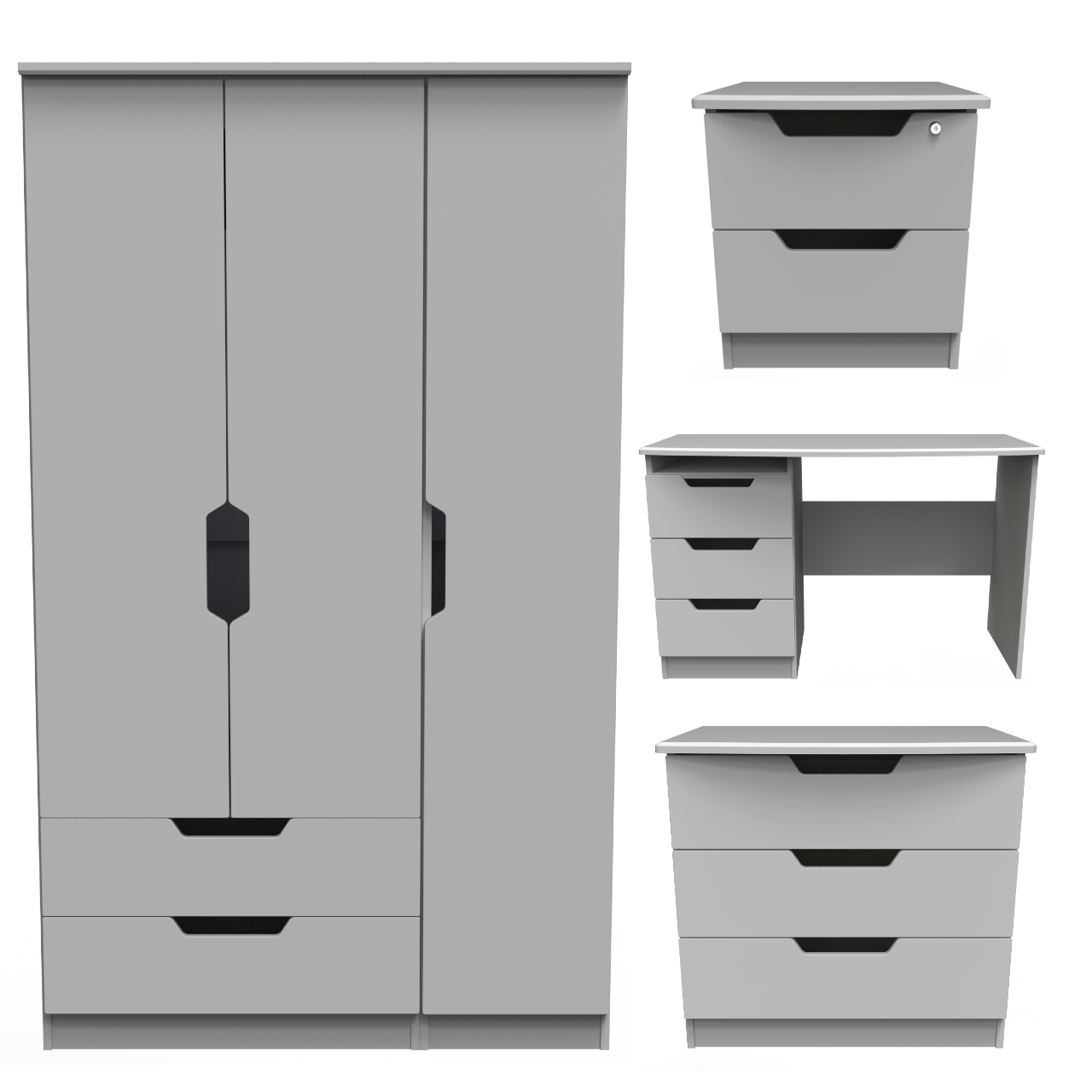 Bella Grey Matt Bedroom Set 8